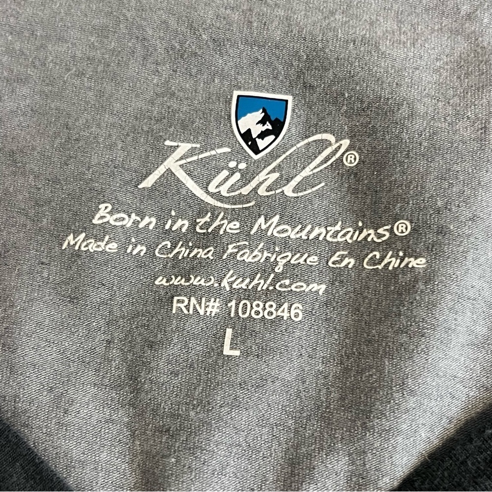 Kuhl Women's Black and Gray 3/4 Sleeve Henley Large - Picture 3 of 6